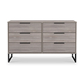Ashbourne 6 Drawer Chest Grey Oak from Roseland Furniture