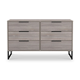 Ashbourne 6 Drawer Chest Grey Oak from Roseland Furniture