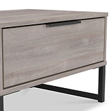Ashbourne 1 Drawer Bedside Grey Oak from Roseland Furniture