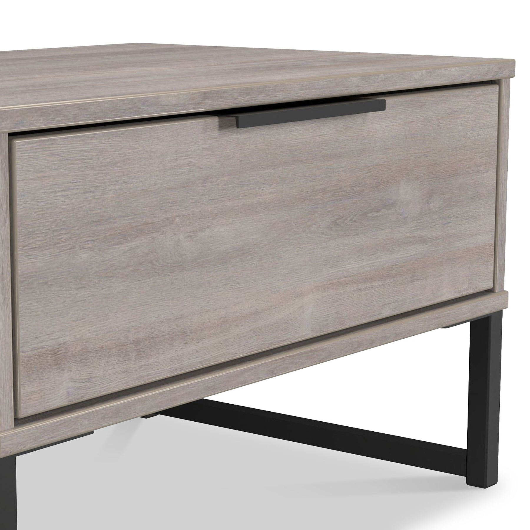 Ashbourne 1 Drawer Bedside Grey Oak from Roseland Furniture