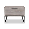 Ashbourne 1 Drawer Bedside Grey Oak from Roseland Furniture