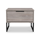 Ashbourne 1 Drawer Bedside Grey Oak from Roseland Furniture
