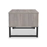 Ashbourne 1 Drawer Bedside Grey Oak from Roseland Furniture