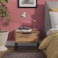 Ashbourne 1 Drawer Bedside Vintage Oak from Roseland Furniture