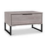 Ashbourne 1 Drawer Side Table Grey Oak from Roseland Furniture