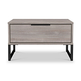 Ashbourne 1 Drawer Side Table Grey Oak from Roseland Furniture