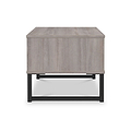Ashbourne 1 Drawer Side Table Grey Oak from Roseland Furniture