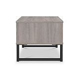 Ashbourne 1 Drawer Side Table Grey Oak from Roseland Furniture