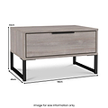 Ashbourne 1 Drawer Side Table Grey Oak from Roseland Furniture