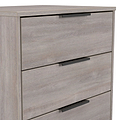 Ashbourne 3 Drawer Chest Grey Oak from Roseland Furniture