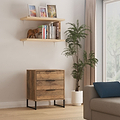 Ashbourne 3 Drawer Chest Vintage Oak from Roseland Furniture