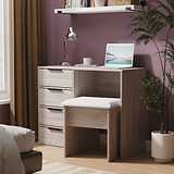 Ashbourne 4 Drawer Dressing Table Grey Oak from Roseland Furniture