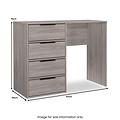 Ashbourne 4 Drawer Dressing Table Grey Oak from Roseland Furniture