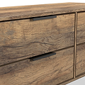 Ashbourne Vintage Oak 4 Drawer Low Storage Unit from Roseland Furniture