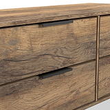 Ashbourne Vintage Oak 4 Drawer Low Storage Unit from Roseland Furniture