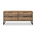 Ashbourne Vintage Oak 4 Drawer Low Storage Unit from Roseland Furniture