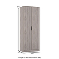 Ashbourne Double Wardrobe Grey Oak from Roseland Furniture