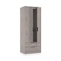 Ashbourne Double Wardrobe 2 Drawers Grey Oak from Roseland Furniture