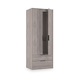 Ashbourne Double Wardrobe 2 Drawers Grey Oak from Roseland Furniture