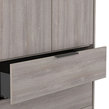Ashbourne Double Wardrobe 2 Drawers Grey Oak from Roseland Furniture