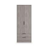 Ashbourne Double Wardrobe 2 Drawers Grey Oak from Roseland Furniture