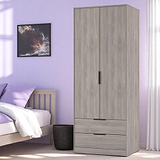Ashbourne Double Wardrobe 2 Drawers Grey Oak from Roseland Furniture