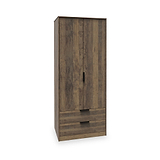 Ashbourne Double Wardrobe 2 Drawers Vintage Oak from Roseland Furniture