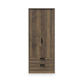Ashbourne Double Wardrobe 2 Drawers Vintage Oak from Roseland Furniture
