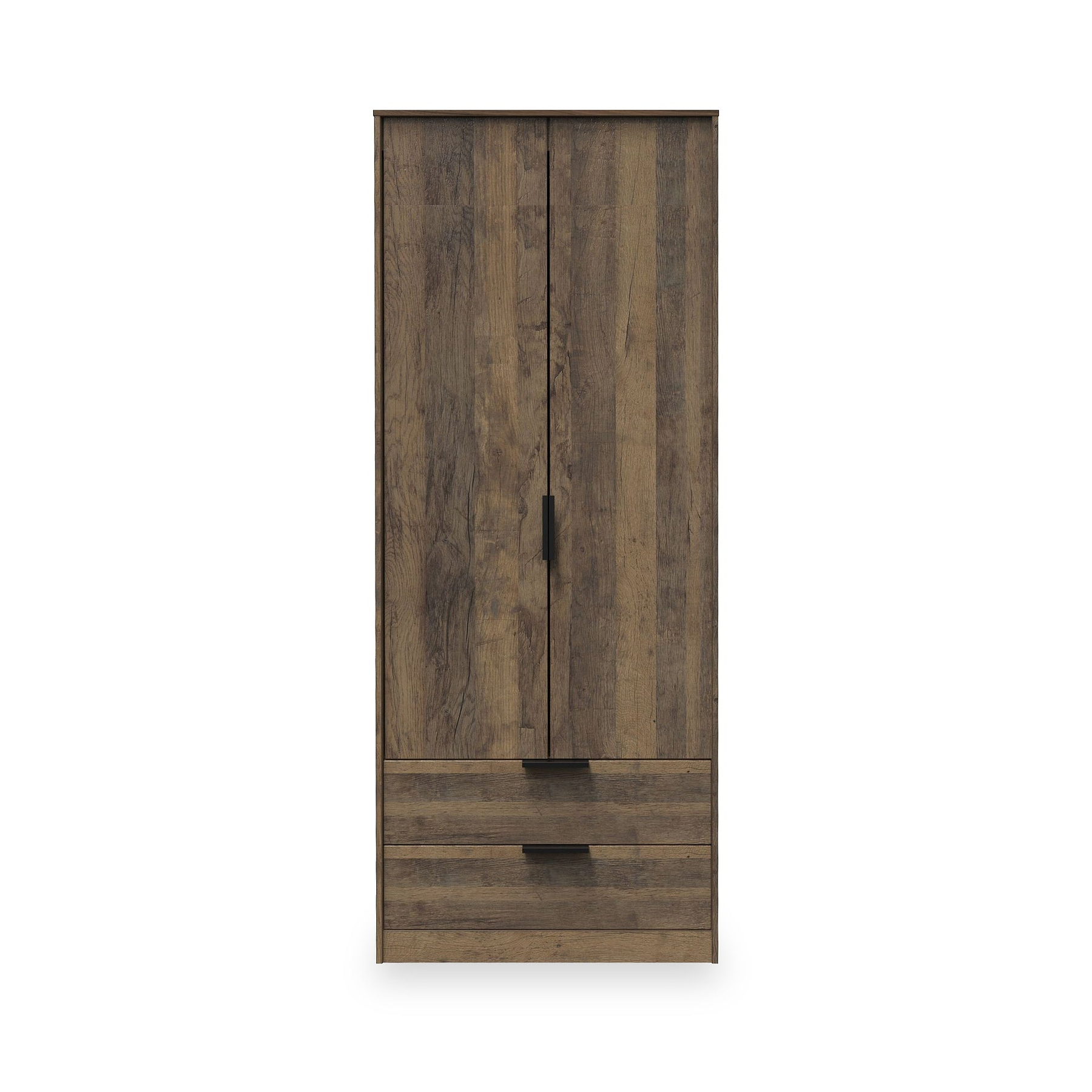 Ashbourne Double Wardrobe 2 Drawers Vintage Oak from Roseland Furniture