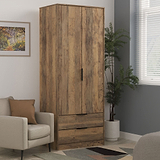 Ashbourne Double Wardrobe 2 Drawers Vintage Oak from Roseland Furniture