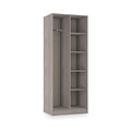 Ashbourne Open Shelf Wardrobe Grey Oak from Roseland Furniture
