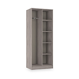 Ashbourne Open Shelf Wardrobe Grey Oak from Roseland Furniture