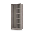Ashbourne Open Shelf Wardrobe Grey Oak from Roseland Furniture