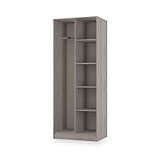 Ashbourne Open Shelf Wardrobe Grey Oak from Roseland Furniture