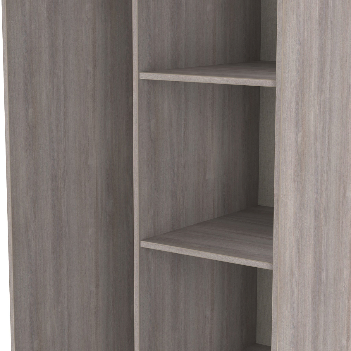 Ashbourne Open Shelf Wardrobe Grey Oak from Roseland Furniture