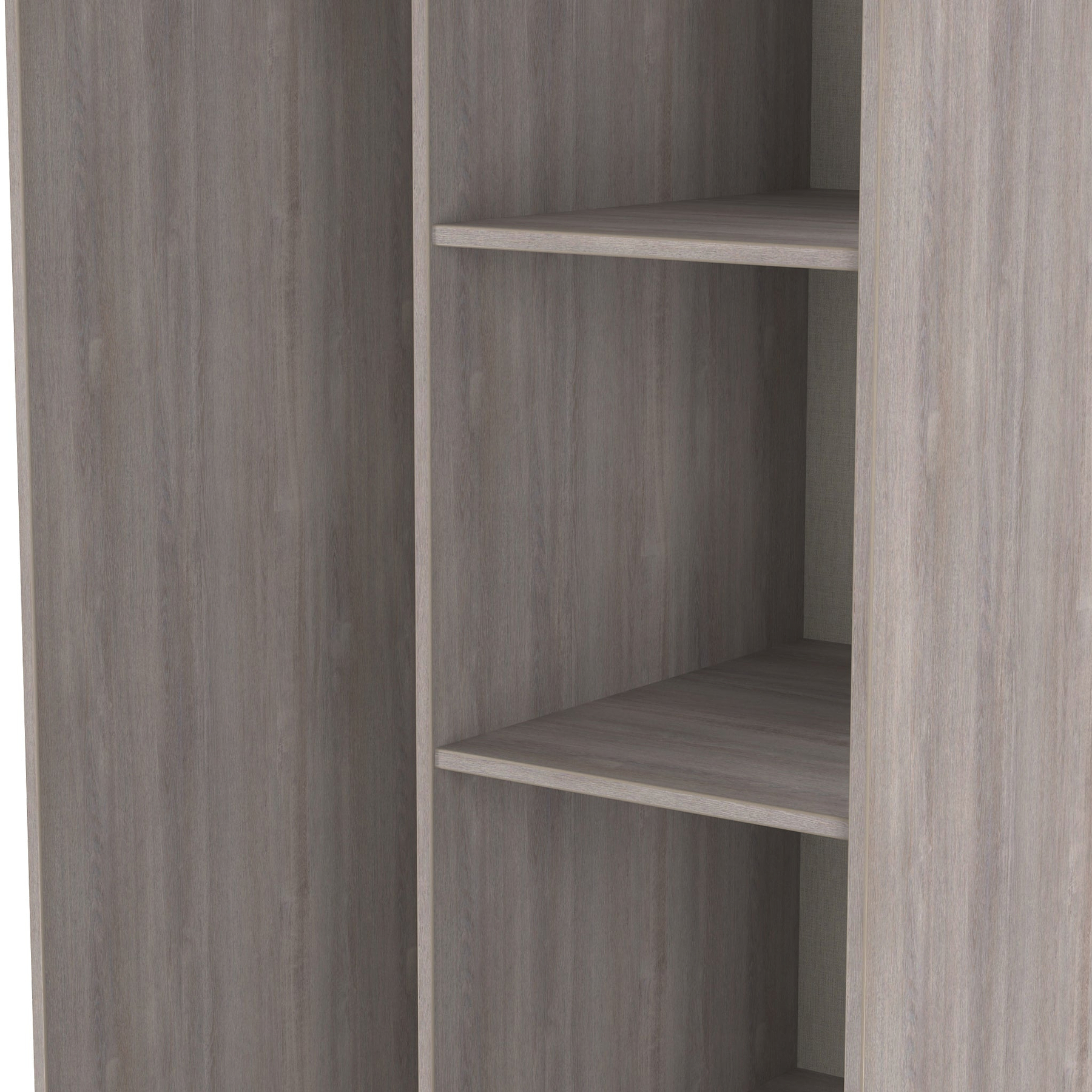 Ashbourne Open Shelf Wardrobe Grey Oak from Roseland Furniture