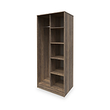 Ashbourne Open Shelf Wardrobe Vintage Oak from Roseland Furniture