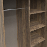 Ashbourne Open Shelf Wardrobe Vintage Oak from Roseland Furniture