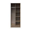 Ashbourne Open Shelf Wardrobe Vintage Oak from Roseland Furniture