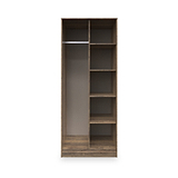 Ashbourne Open Shelf Wardrobe Vintage Oak from Roseland Furniture