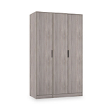 Ashbourne Triple Wardrobe Grey Oak from Roseland Furniture