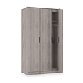Ashbourne Triple Wardrobe Grey Oak from Roseland Furniture
