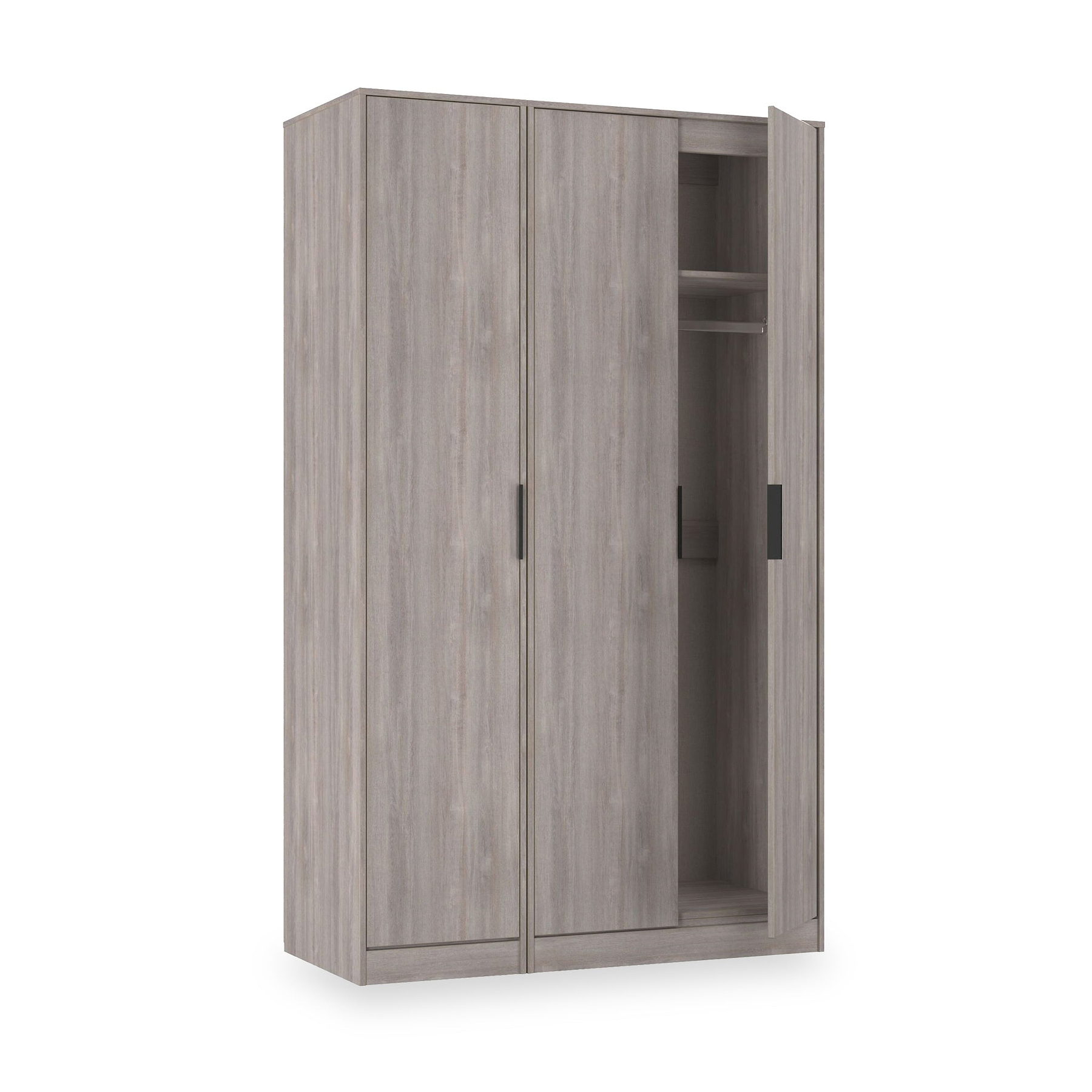 Ashbourne Triple Wardrobe Grey Oak from Roseland Furniture