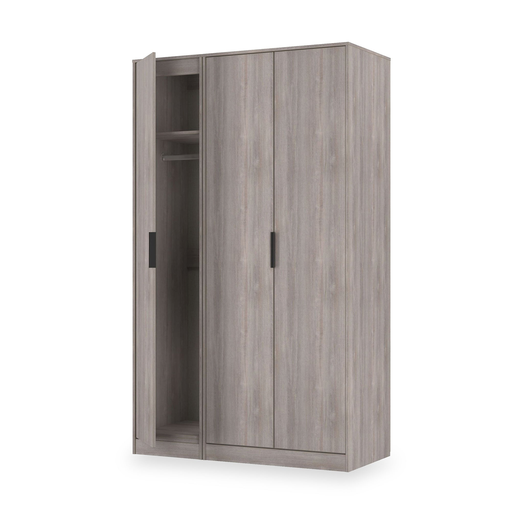 Ashbourne Triple Wardrobe Grey Oak from Roseland Furniture