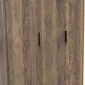 Ashbourne Triple Wardrobe Vintage Oak from Roseland Furniture