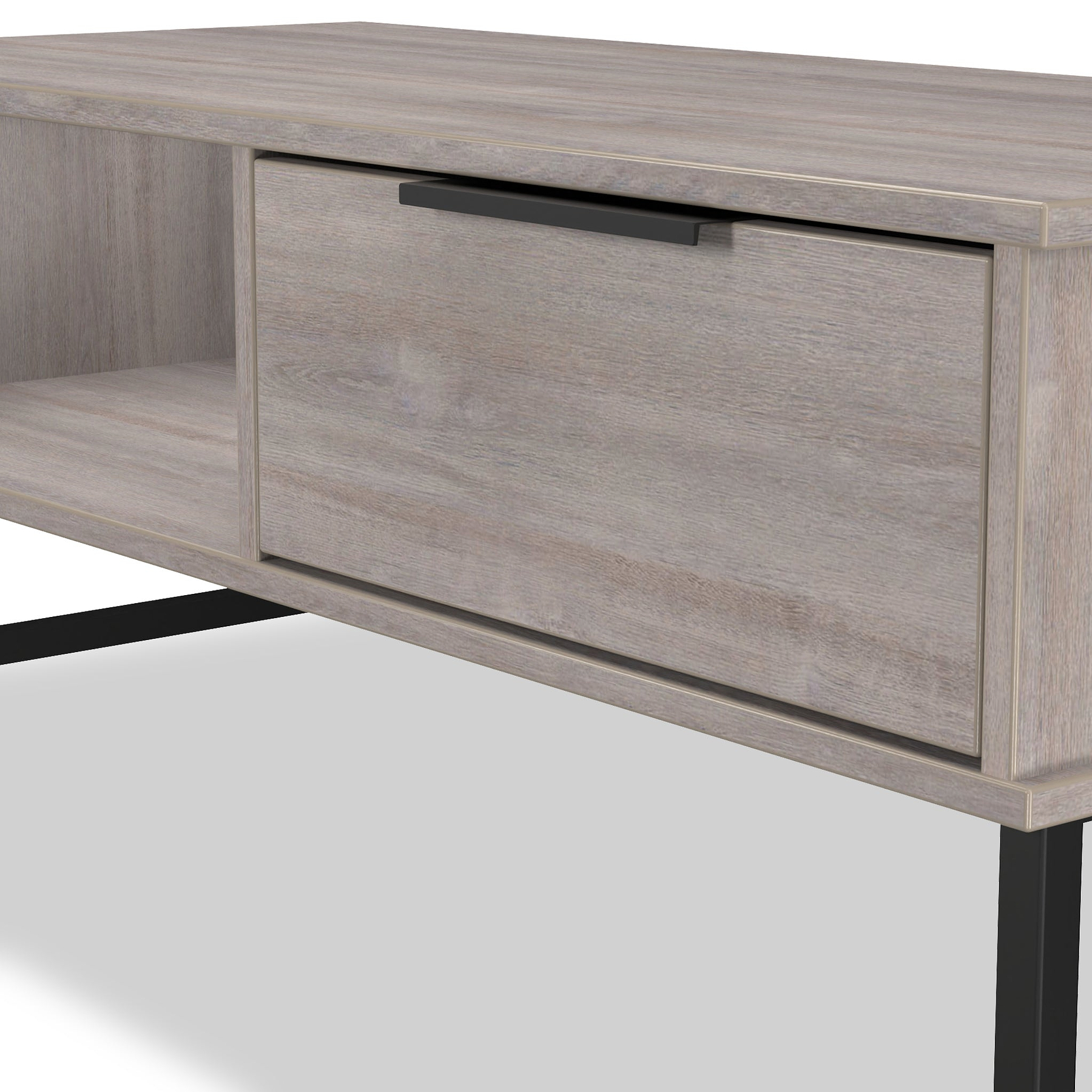 Ashbourne 1 Drawer Coffee Table Grey Oak from Roseland Furniture