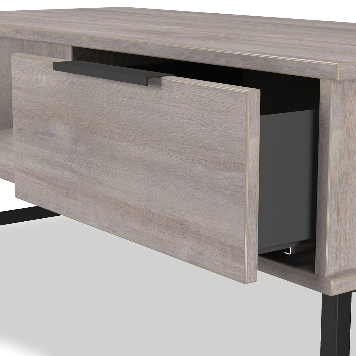Ashbourne 1 Drawer Coffee Table Grey Oak from Roseland Furniture