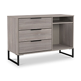 Ashbourne 3 Drawer TV Unit Grey Oak from Roseland Furniture