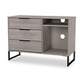 Ashbourne 3 Drawer TV Unit Grey Oak from Roseland Furniture