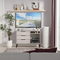 Ashbourne 3 Drawer TV Unit Grey Oak from Roseland Furniture